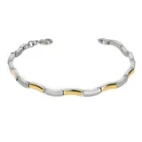 Boccia Titanium Damenarmband Titan Bicolor 0370-02 gold/silber