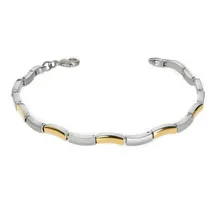 Boccia Titanium Damenarmband Titan Bicolor 0370-02 gold/silber