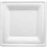 Wisefood 50 Teller - Zuckerrohr Teller - 16 cm (quadratisch, weiß) Bagasse