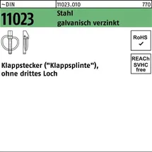 Industrial Quality Supplies DIN 11023 Klappstecker 10 x 42 gal Zn, ähnl. DIN 11023 gal Zn S