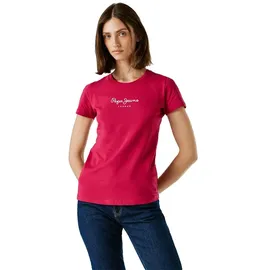 Pepe Jeans Women's New Virginia SS N T-Shirt, Pink (Penn Pink), XL, Rosa (Penn Pink), XL - XL