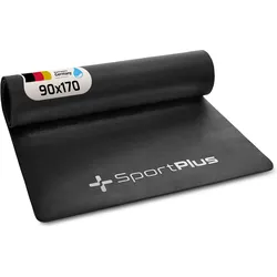 SportPlus Unterlegmatte 170 cm für Fitnessgeräte, rutschfest und schalldämpfend schwarz 170 CM