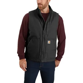CARHARTT Washed Duck Lined Mock Neck VEST Black - M