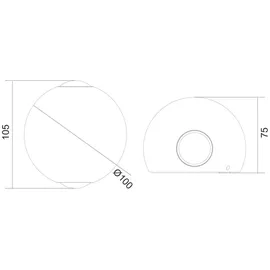 meine wunschleuchte 2er SET kleine LED Außenwandleuchten, Up and Down Außenleuchten Schwarz Ø 10cm