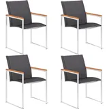 vidaXL Gartenstuhl 59 x 60 x 85 cm grau 4 St.