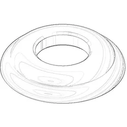 Dornbracht Rosette Ersatzteile 092735001 55x10mm chrom 092735001-00