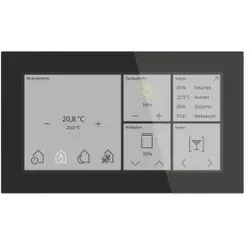 MDT BE-GTS06TS.01S KNX Glas Touch Smart 6 Zoll, KNX Data Secure, Schwarz BEGTS06TS01S