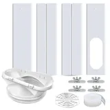Klimaanlage Fensterabdichtung Rolladen Abluftschlauch Adapter Fenster Fensterabdichtung Ersatzteil Set Abluftschlauch Fensterdurchführung Schlauchadapter Adapter, 4 Panels