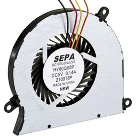 Sepa HY60Q05PSE04A Radiallüfter 5 V/DC 4.1 m3/h (L x B x H) 60.9 x 5 x 56.4mm