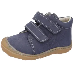 Lauflernschuh PEPINO BY RICOSTA "CHRISY WMS Mittel", Kinder, Gr. 25, blau (navy), Leder, klassisch, Schuhe, Klettschuh, herausnehmb. Innensohle, Größenschablone zum Download