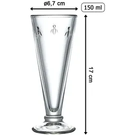 La Rochère Biene Abeille Sektgläser 6er Set transparent