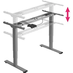 TECTAKE Tischgestell Twain höhenverstellbar 110-168x60x60-125cm  1