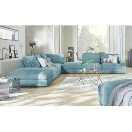 Sofa.de Ecksofa Branna ¦ türkis/petrol ¦ Maße (cm): B: 412 H: 88 T: 386.0