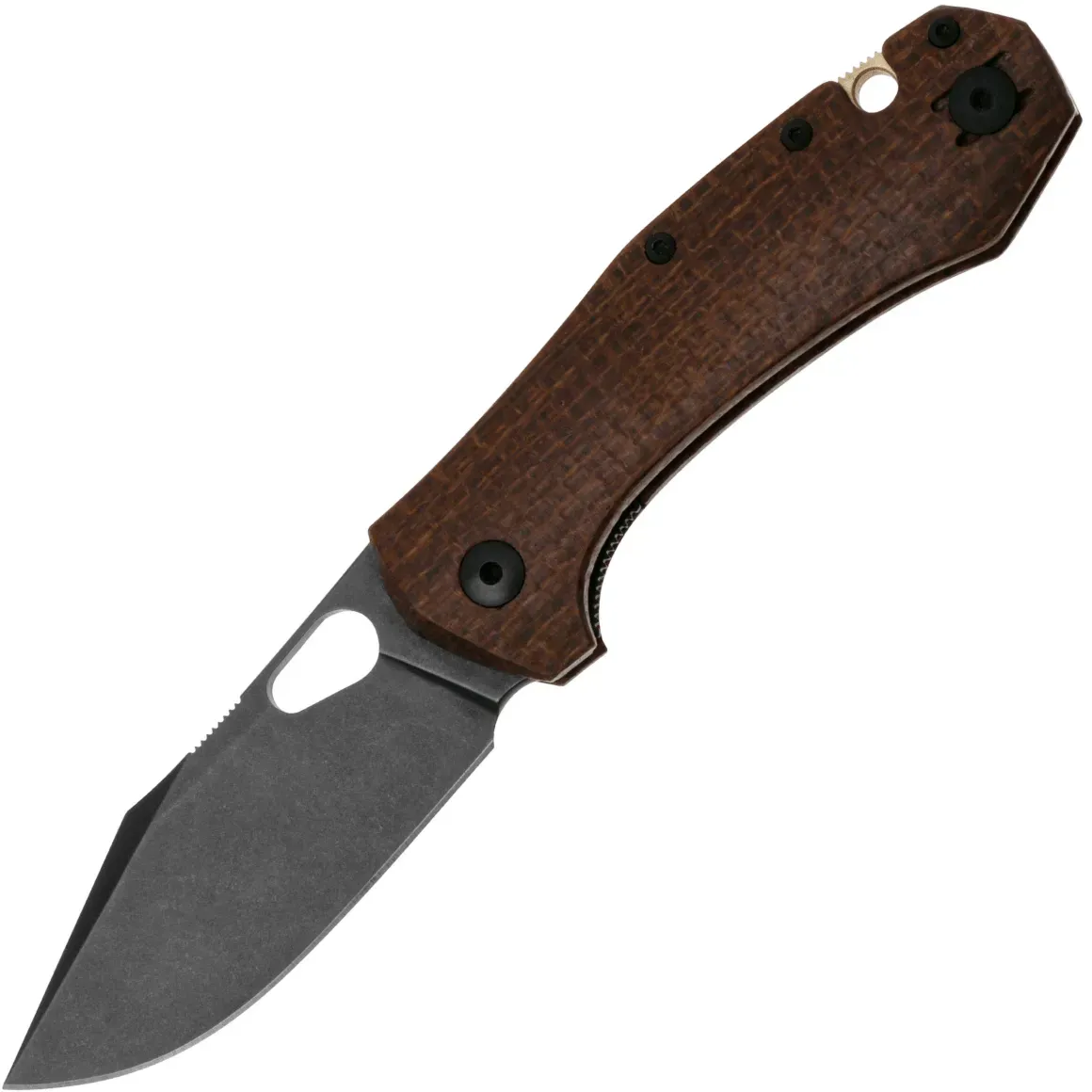 Giant Mouse ACE Atelier Burlap Canvas Micarta / PVD Elmax GM-ATELIER-BURLAP-MICARTA