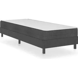 vidaXL Boxspringbett 100 x 200 cm Dunkelgrau