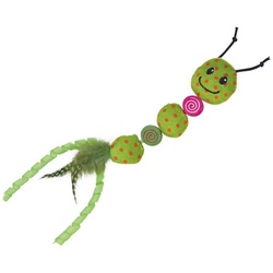 Nobby Tierkuscheltier Katzenspielzeug Plüsch Wurm mit Catnip grün
