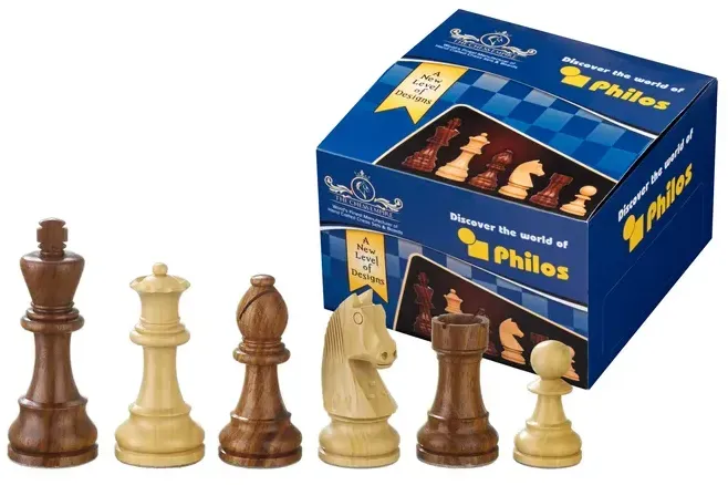 Philos-Spiele Artus, KH 83 mm, Schachfiguren in Set-Up Box 21851