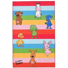 DIE LIEBEN SIEBEN Kinderteppich Die Lieben Sieben, Mehrfarbig, Textil, rechteckig, 100x160 cm, Oeko-Tex® Standard 100, für Fußbodenheizung geeignet, pflegeleicht, Teppiche & Böden, Teppiche, Teppich Kinderzimmer