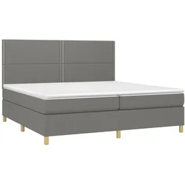 vidaXL Boxspringbett 200 x 200 cm Dunkelgrau