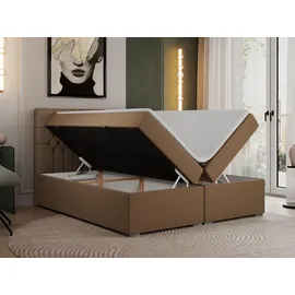 MKS Boxspringbett 160 x 200 cm H4 Braun