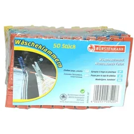 BÜRSTENMANN Wäscheklammern 7 cm, 50 Stück, Plastik, Mehrfarbig