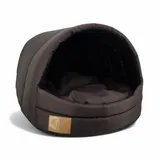 ODOLPLUSZ Hundehütte Hundehöhle Exklusives Haus Hund oder Katze | 2 Größen Komfortabel und Waschbar (Braun, S)