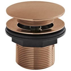 60mm Ablauf mit Push-Up-Stöpsel, Kupfer - ohne Überlauf - Hudson Reed