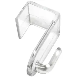 Gardinia Dekohaken,3,25x2 cm, transparent, Kunststoff, zum Aufstecken, wiederverwendbar