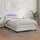 vidaXL Boxspringbett mit Matratze & LED Weiß 120x200 cm Kunstleder