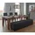 Mendler Sitzbank Kriens XXL Schwarz 180 x 45 x 45 cm