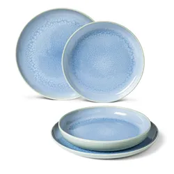 Crafted Blueberry Tiefe Teller und Frühstücksteller 4 El.