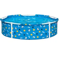 BESTWAY Frame Pool Pfote für Hunde Ø 122 x 30,5 cm Blau