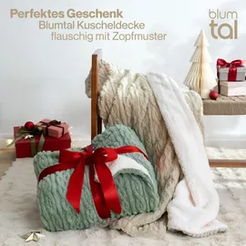 Blumtal Kuscheldecke, Grün, Sonoma Eiche, Textil, Rechteckig, 150x200 cm Oeko-TEX Standard 100, Wohntextilien, Decken, Kuscheldecken