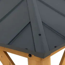 Sunjoy Gazebo Rimo Zedernholz 390 cm x 450 cm Anthrazit FSC®
