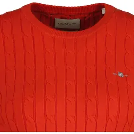 GANT Stretch Cotton Cable C-Neck Rot M
