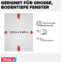 Tesa Insektenschutz Fenster Insect Stop Comfort 120 x 240 cm Weiß