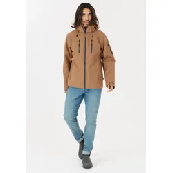Outdoorjacke WHISTLER "Downey", Herren, Gr. S, braun, 65% Polyester, 35% Baumwolle, unifarben, casual, normal, ohne Ausschnitt, Langarm, Jacken, mit 10.000 mm Wassersäule