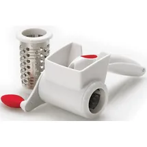 Cuisipro Trommelreibe CUISIPRO, weiß, B:15cm L:29cm T:8cm, Edelstahl, Kunststoff, Küchenreiben, mit zwei Trommeln, patentierte Surface Glide TechnologyTM