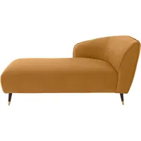 Home Affaire Recamiere HOME AFFAIRE "Oradea", gold, B:160cm H:78cm T:91cm, Samtoptik (100% Polyester), Sofas, Recamiere, mit eleganter Steppung auf Rückseite der Rückenlehne