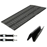 dreibreit by TRUTZHOLM 3-fach Auffahrrampe klappbar 215cm Alu schwarz gelocht Verladerampe Rampe