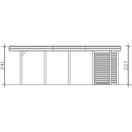 SKANHOLZ Carport Friesland Set 2 Schiefergrau 314 x 708 cm