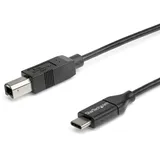 Startech USB-C auf USB-B 2 m Schwarz
