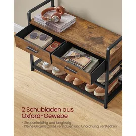 Songmics Garderobenständer Dacey 30 x 80,4 x 181,6 cm Braun-Schwarz