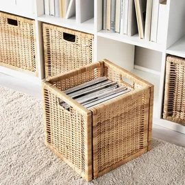 IKEA BRANÄS Korb Rattan 32 x 32 x 32 cm weiß