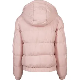 URBAN CLASSICS Ladies Hooded Puffer Jacket in rosa Größe S