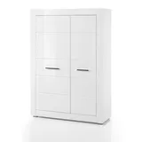 furn.design Highboard weiß Hochglanz Wohn- und Esszimmer Anrichte 100 x 142 cm