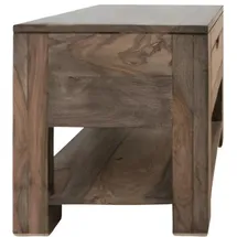 Massivmoebel24 Nachtschrank Sheesham 50 x 35 x 45 cm Grau