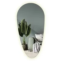 Tulup Led, Transparent, Glas, Organisch, 45x90x0.4 cm, Spiegel, Wandspiegel