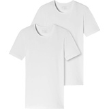 SCHIESSER Herren T-Shirt 2er Pack - Serie "95/5", Rundhals, S-XXL Weiß XL