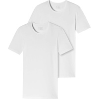 SCHIESSER Herren T-Shirt 2er Pack - Serie "95/5", Rundhals, S-XXL Weiß XL